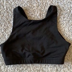 Back open cut sports bra